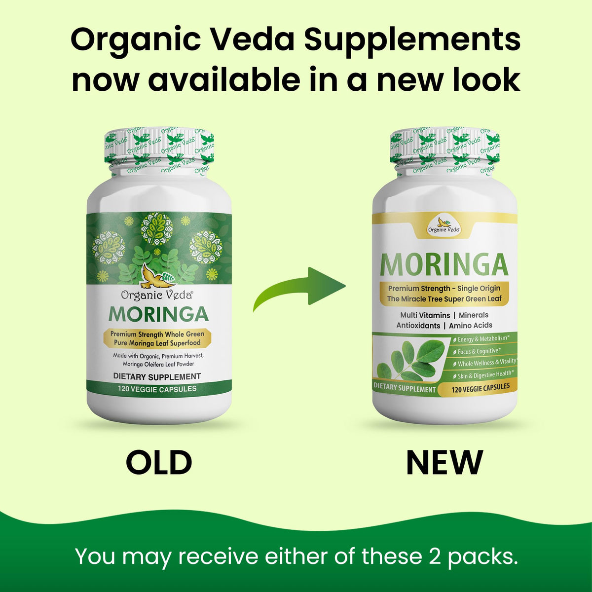 1000mg Organic Moringa Capsule 120 Vegan Capsule W808557