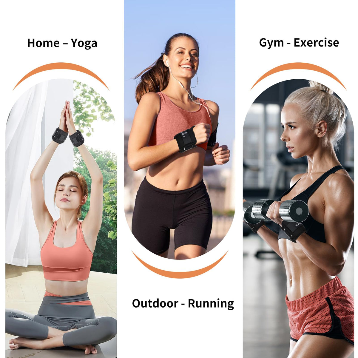4 lbs Ankle Weights and Wrist Weights Set E97956