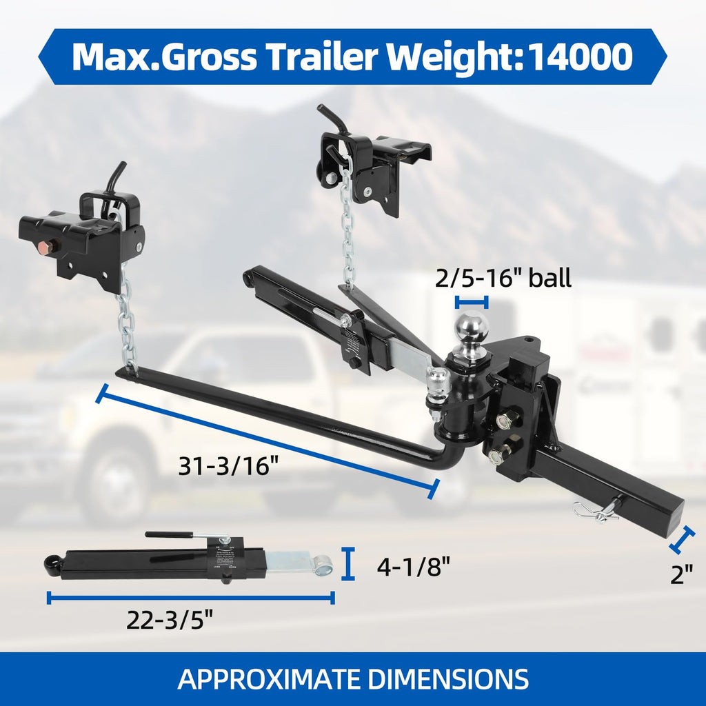 Weight Distribution Hitch with Sway Control Bar U227