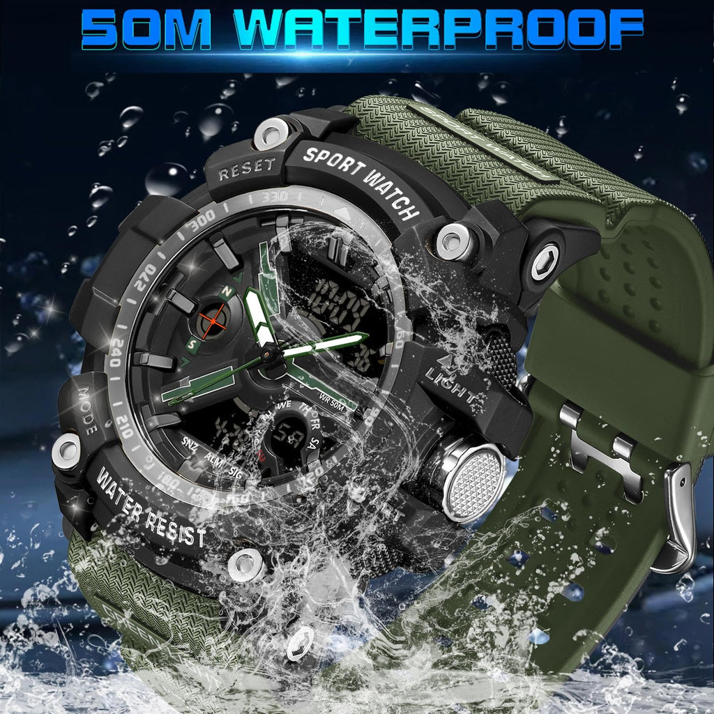 Waterproof Fluorescent Green Digital Watches D43889