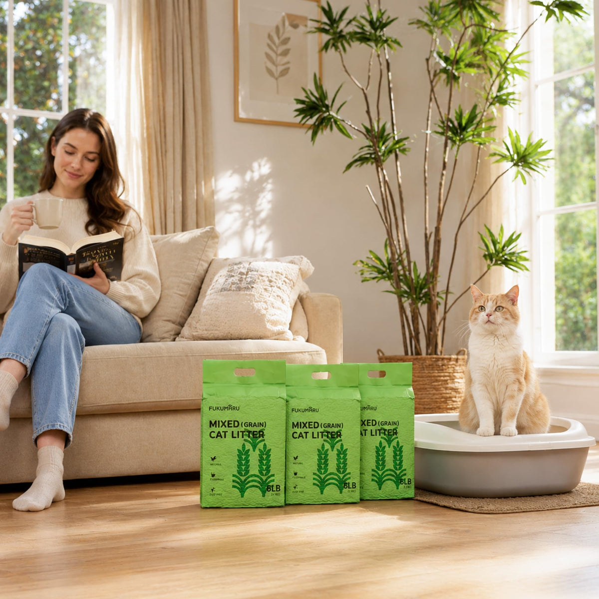 Clumping Tofu Cat Litter 18 lb K7672