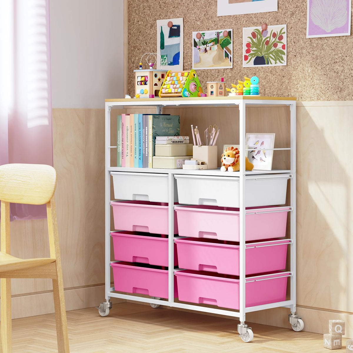 Rolling Storage Cart with 8 Drawers X74188
