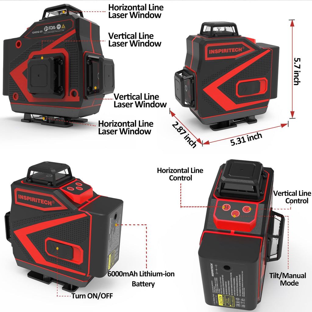 360 Self Leveling Green Beam Cross Line Laser Level W74370