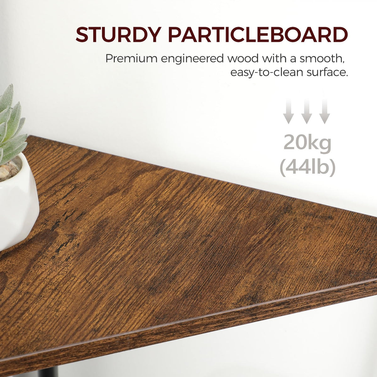 5-Tier Tall Corner Bookshelf with Metal Frame N842878