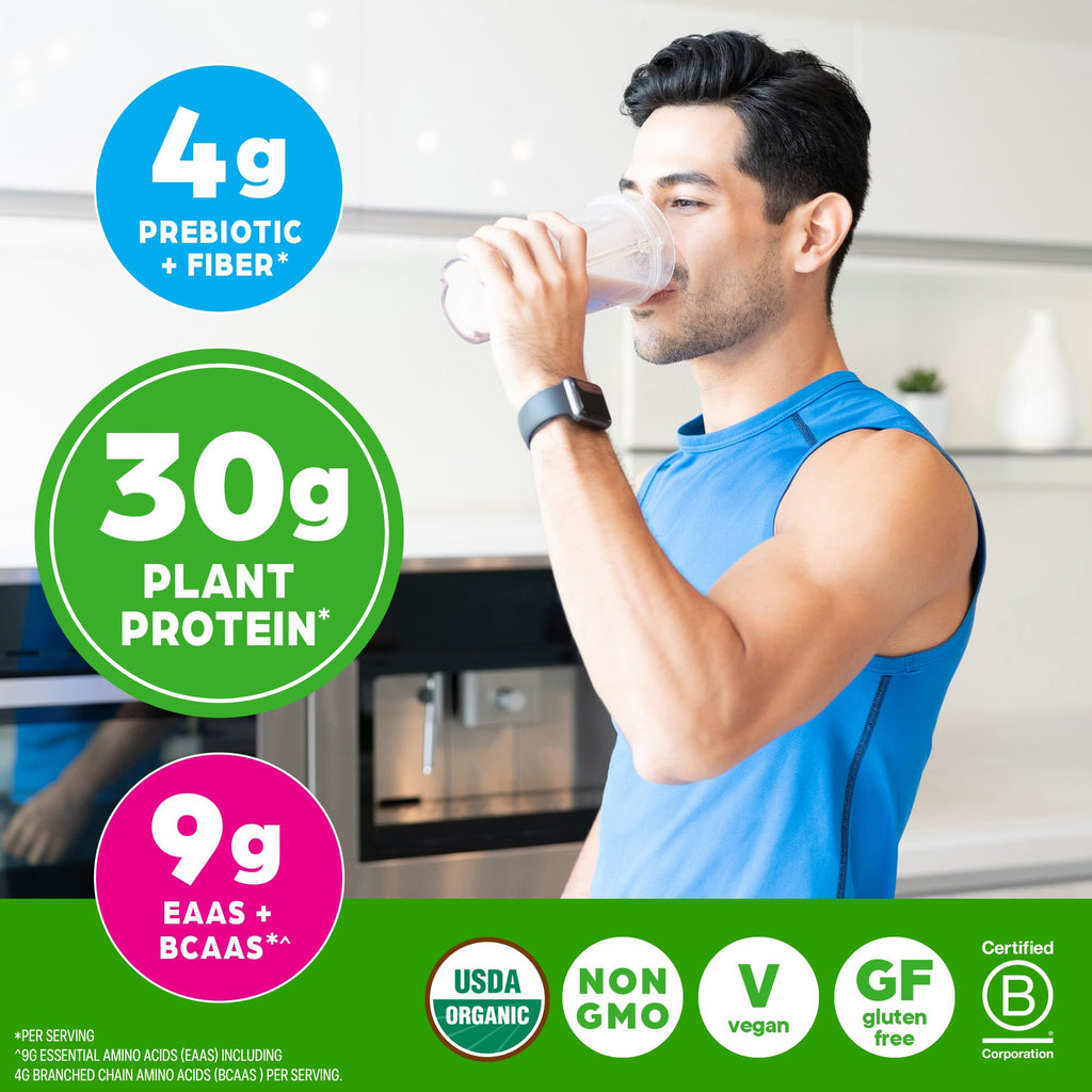 Organic Vegan 30g High Protein Powder Vanilla 2.01 lb I2277