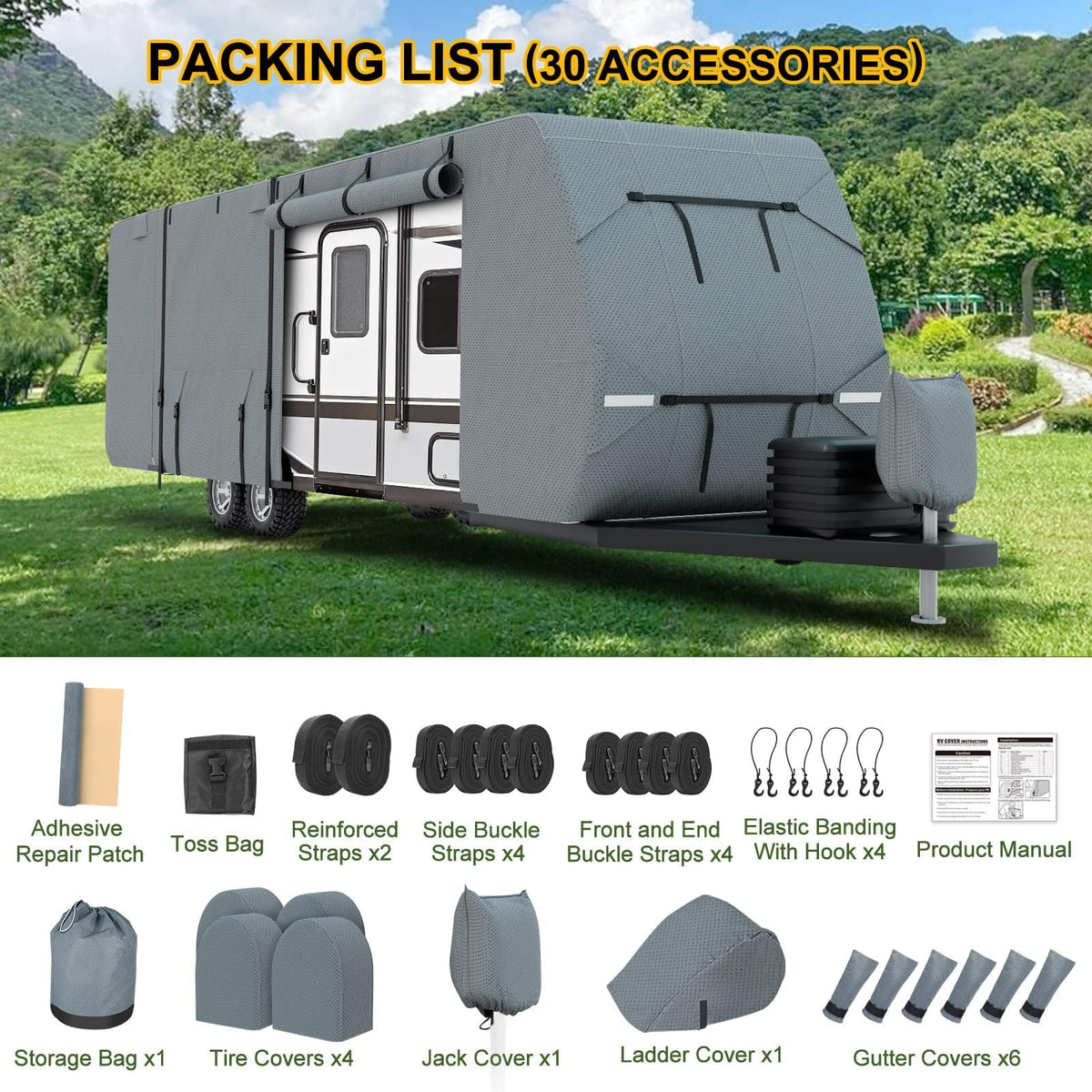 14-16ft 8 Layers Heavy Duty RV Cover M6951