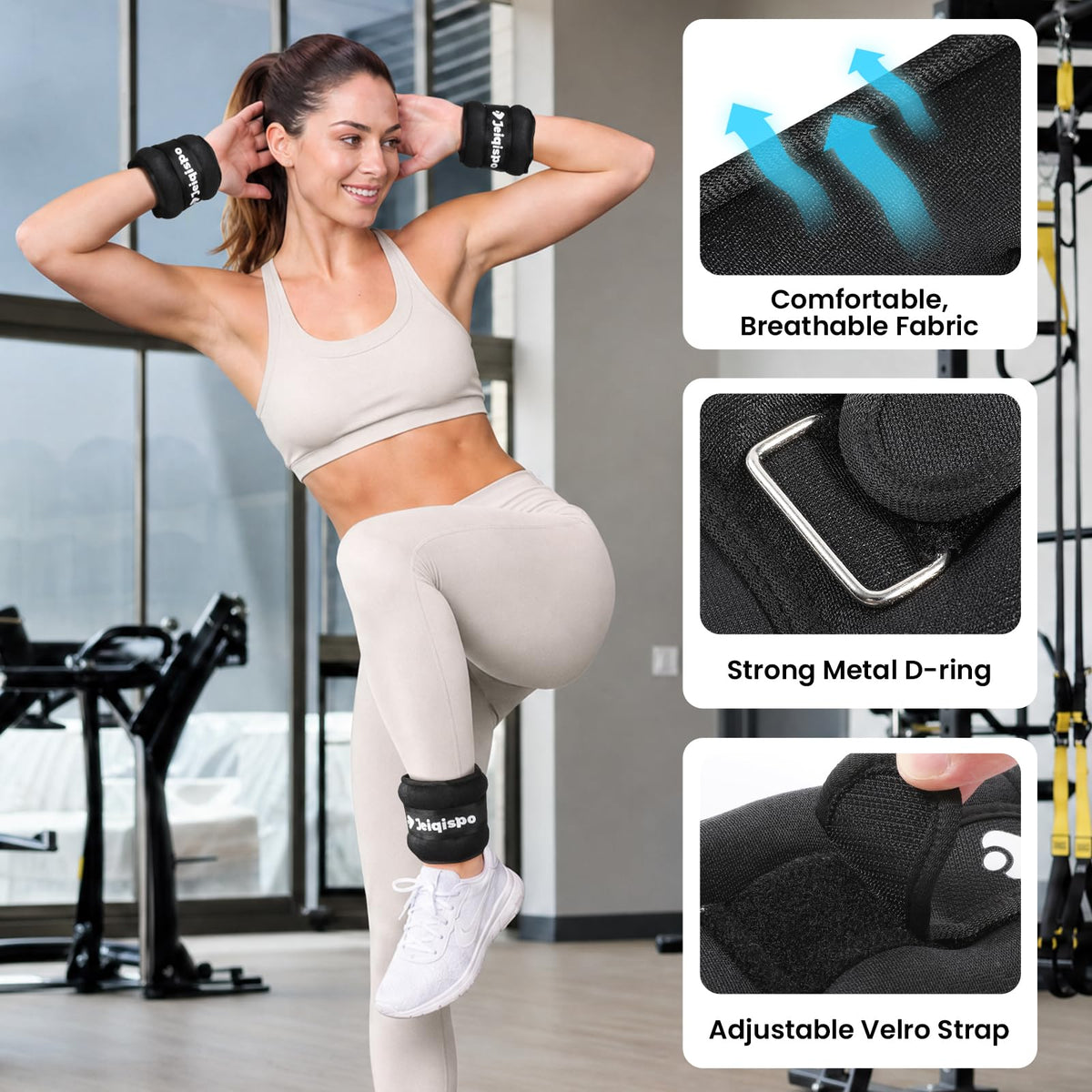 Ankle Weights 1 Pair with Adjustable Straps M6805