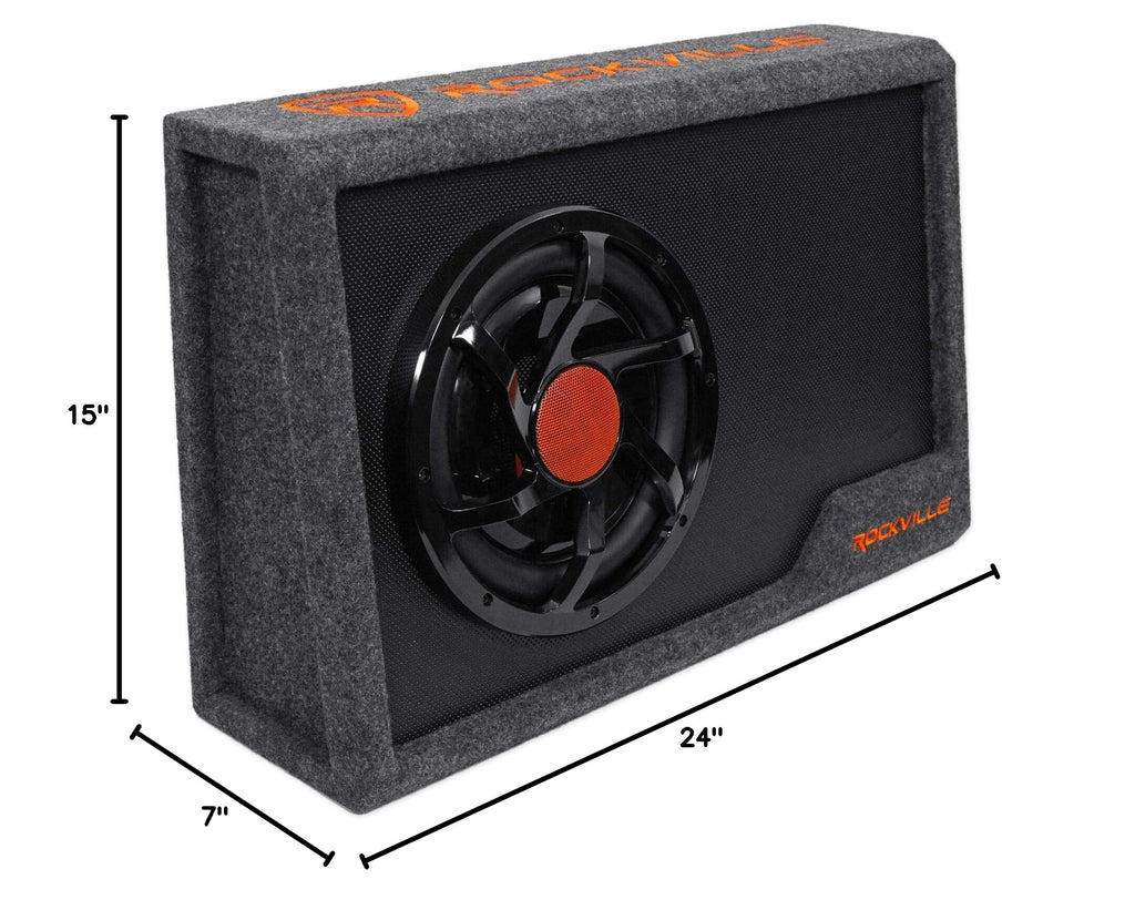 10" Powered Car Subwoofer with Enclosure W53986