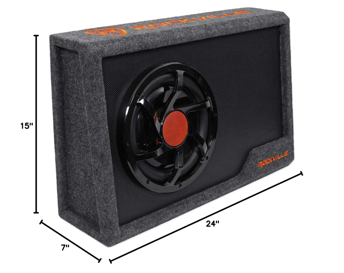 10" Powered Car Subwoofer with Enclosure W53986