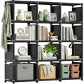 Black 12 Cube Metal Bookcase R76726
