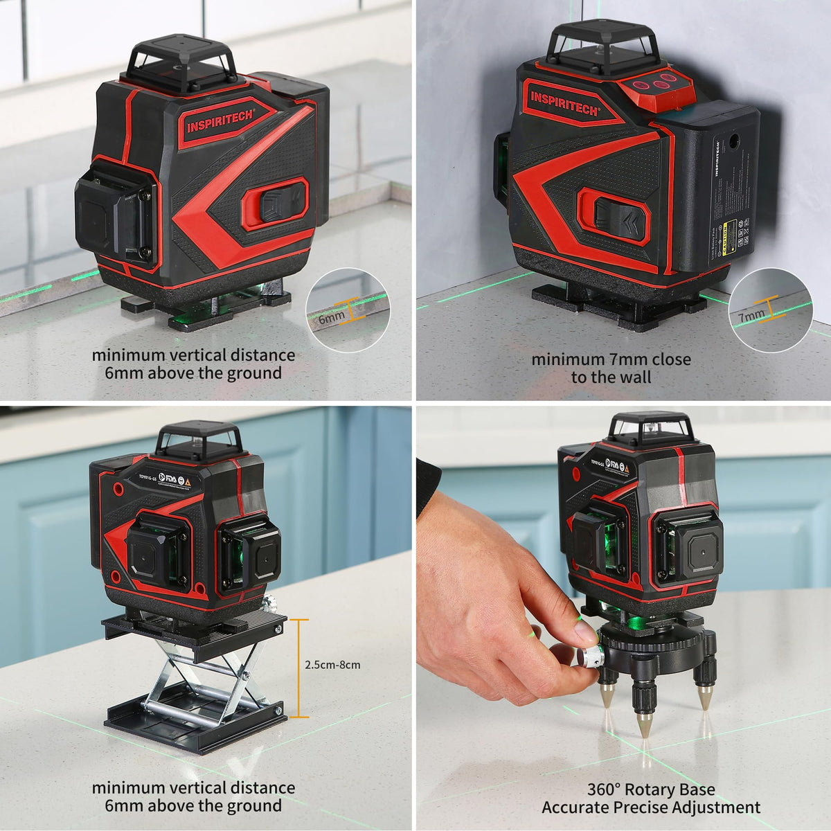 360 Self Leveling Green Beam Cross Line Laser Level W74370