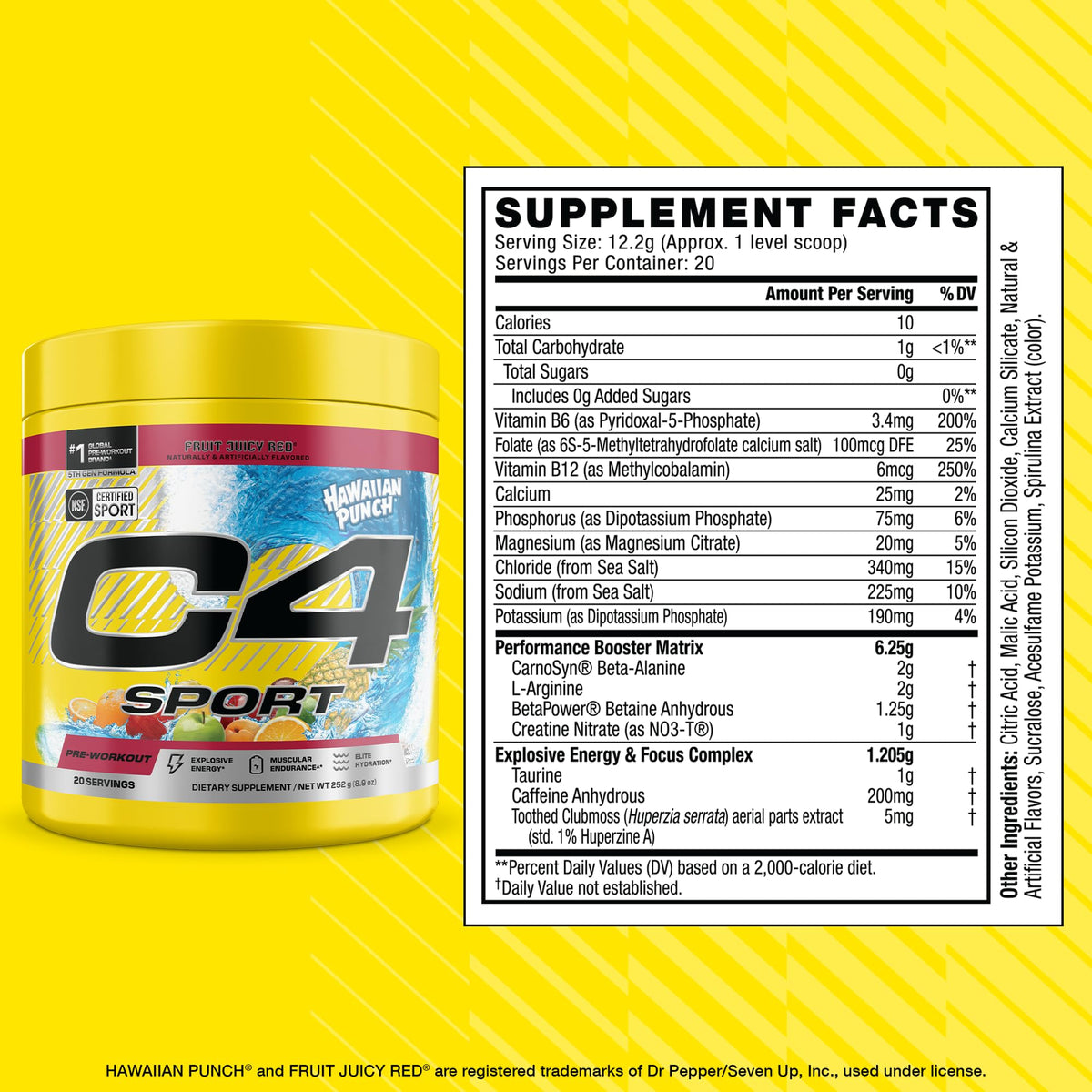 Pre Workout with 200mg Caffeine, 20 Servings U612