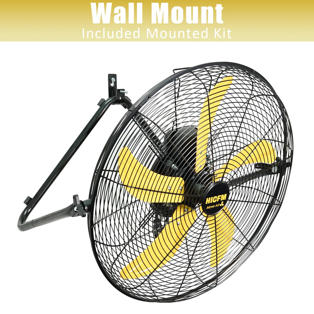 2 Pcs 20-inch 5300 CFM High Velocity Metal Floor Fan Z452531