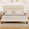 Queen Size Velvet Upholstered Platform Bed Frame B15450