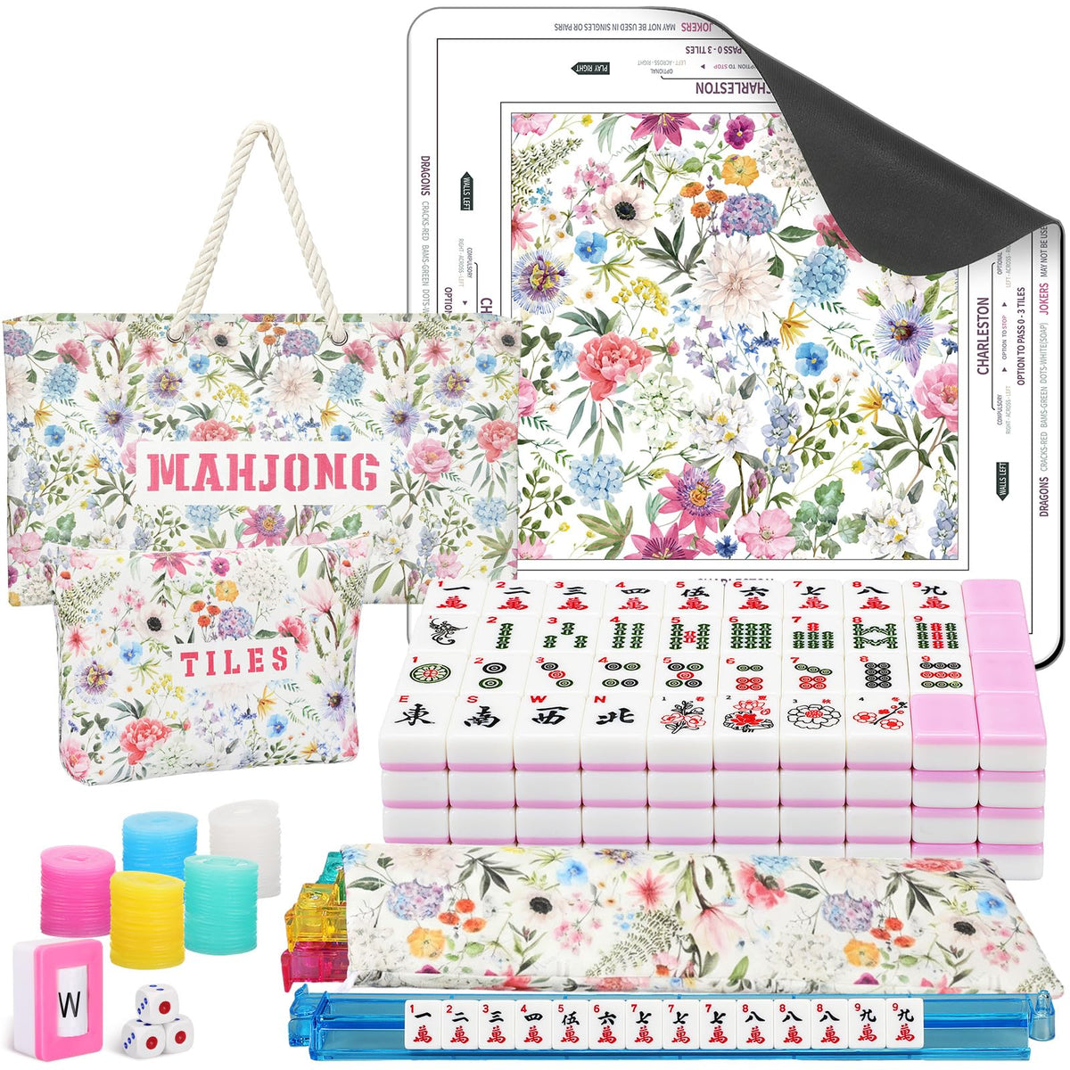 179 Pcs American Mahjong Tiles Set with Bags R86017