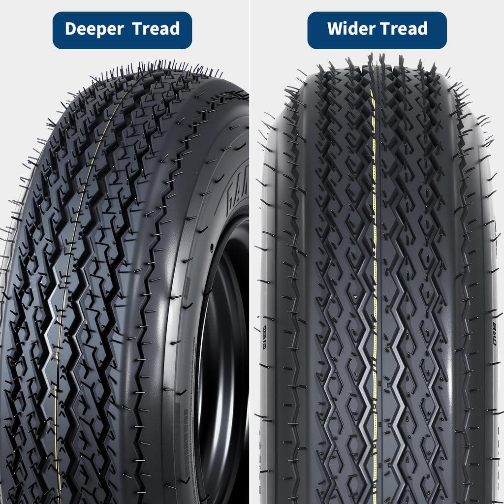 2-Pack 4.80-12 Trailer Tires with 12" Rims N512674