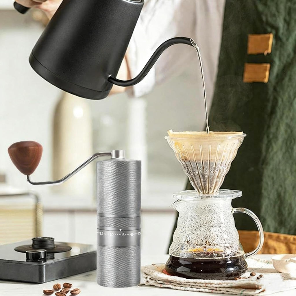 Manual Portable Coffee Grinder with 7 Star Conical Burr W81800
