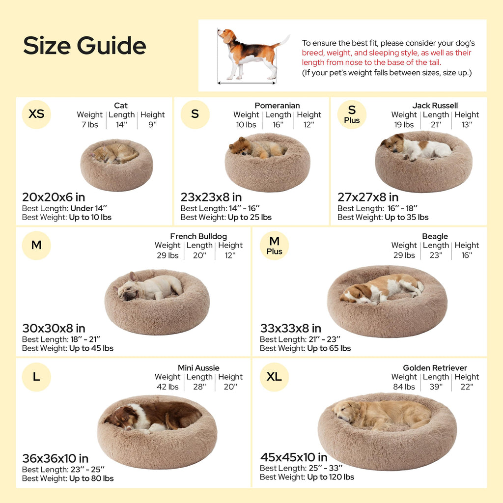 Camel Washable Donut Dog Bed N59929