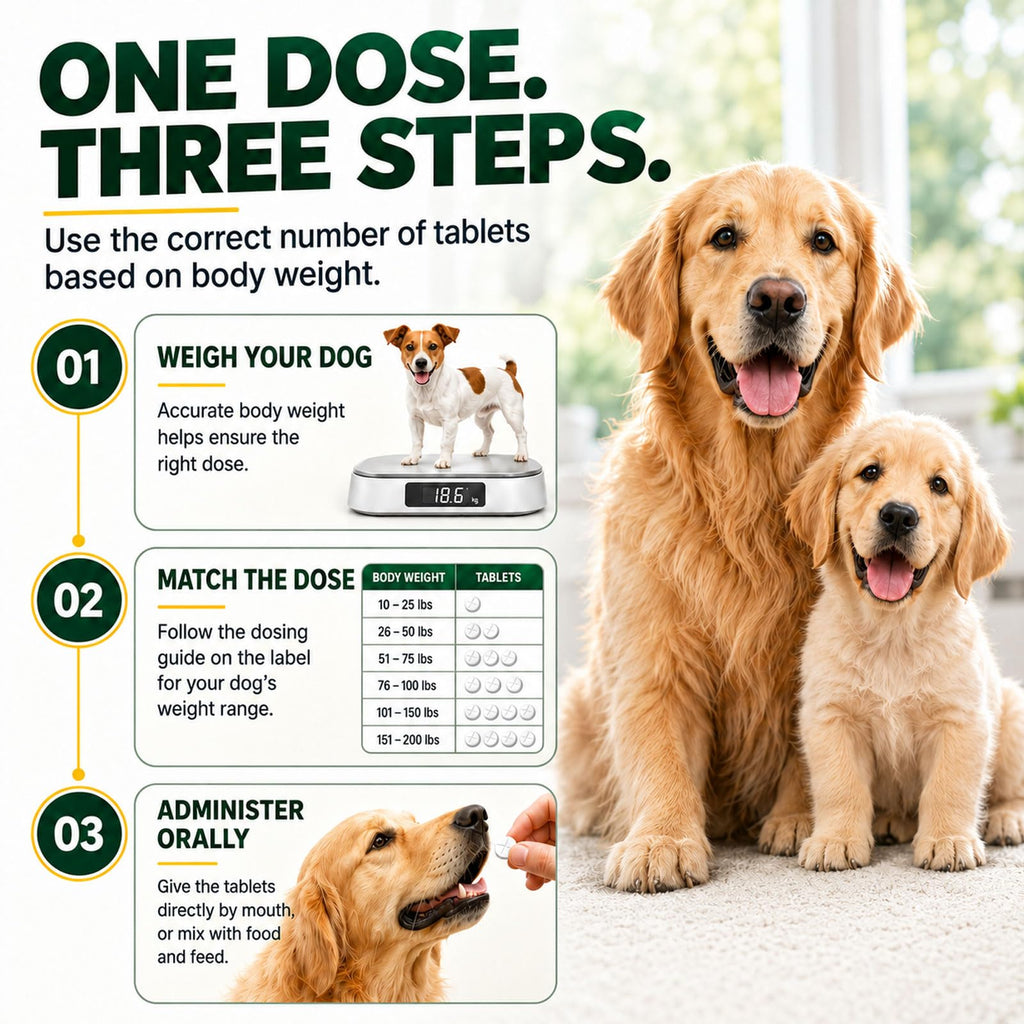 Dewormer for Dogs, 4-Way Wormer, 100 Count O14943