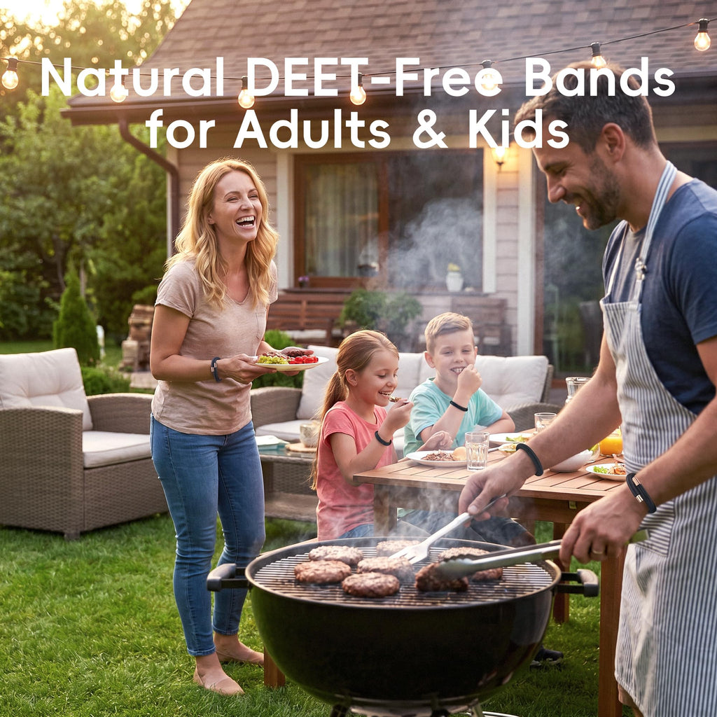 Black 4 Pack Mosquito Repellent Bracelets L676716