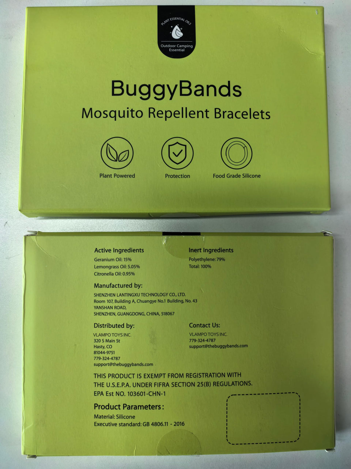 Black 4 Pack Mosquito Repellent Bracelets L676716
