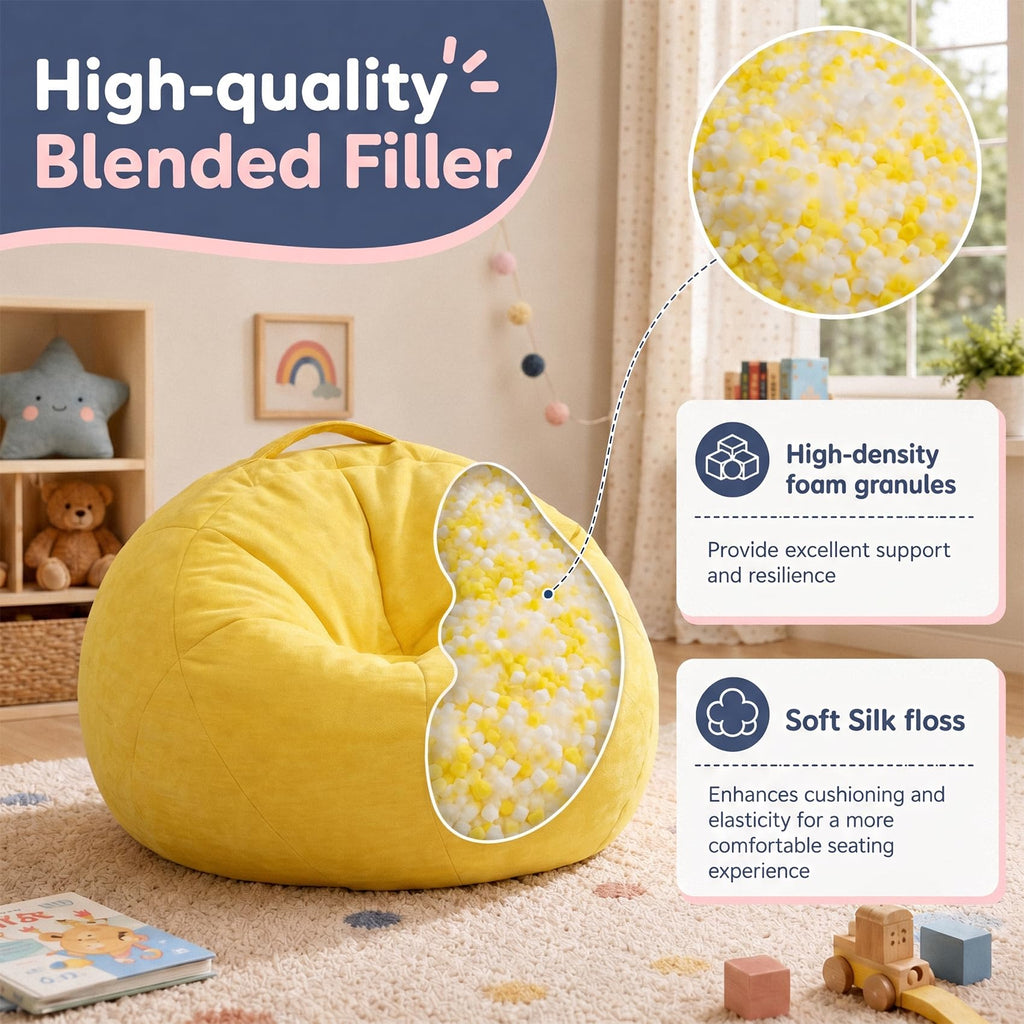 Small Yellow Bean Bag Chair G4718