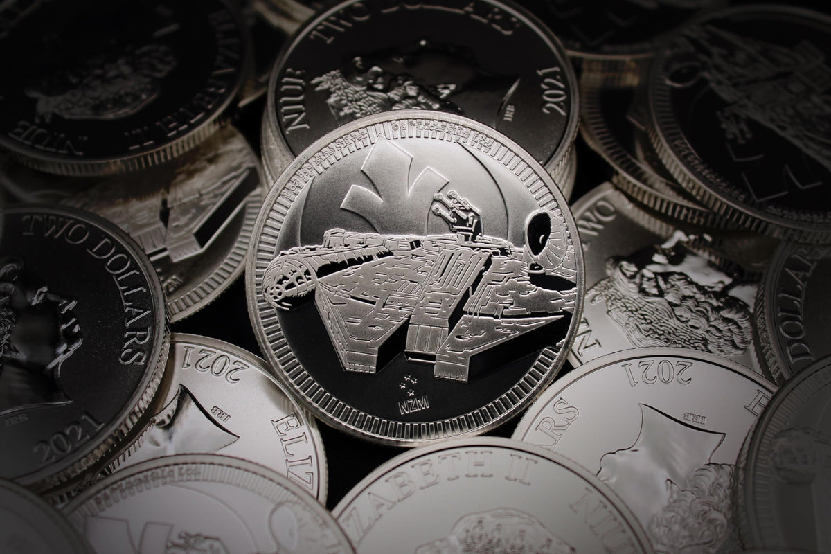 1 oz Silver Star Wars Millennium Falcon $2 I76739