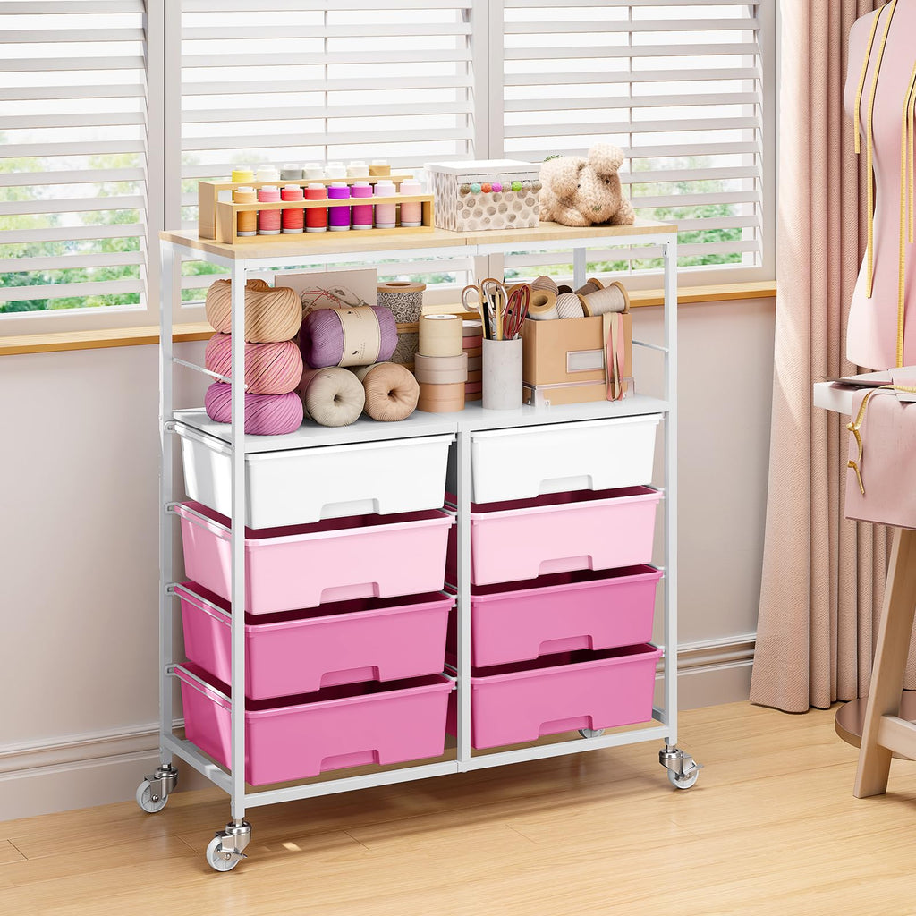 Rolling Storage Cart with 8 Drawers X74188