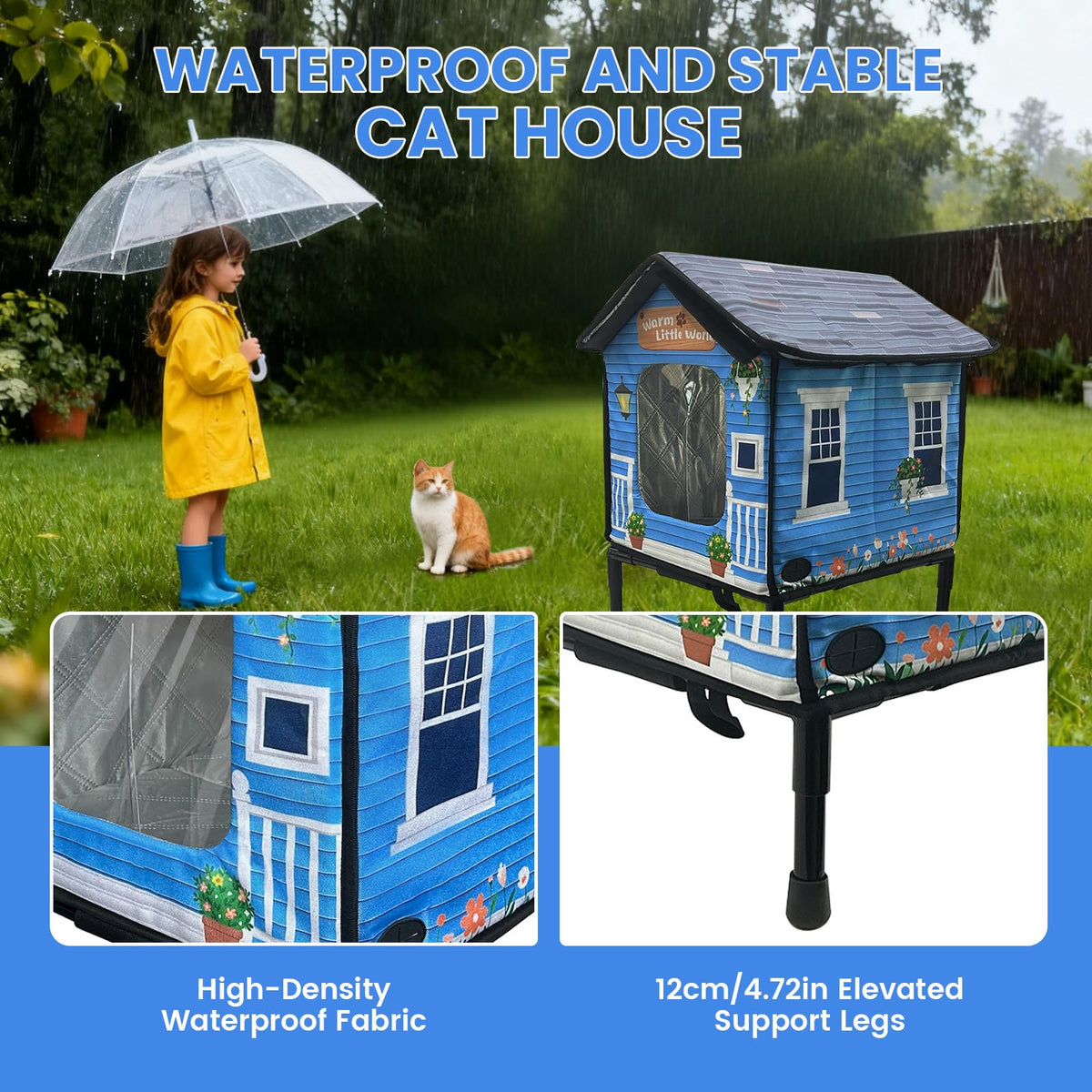 Heated Cat House with Dual Escape Doors R346