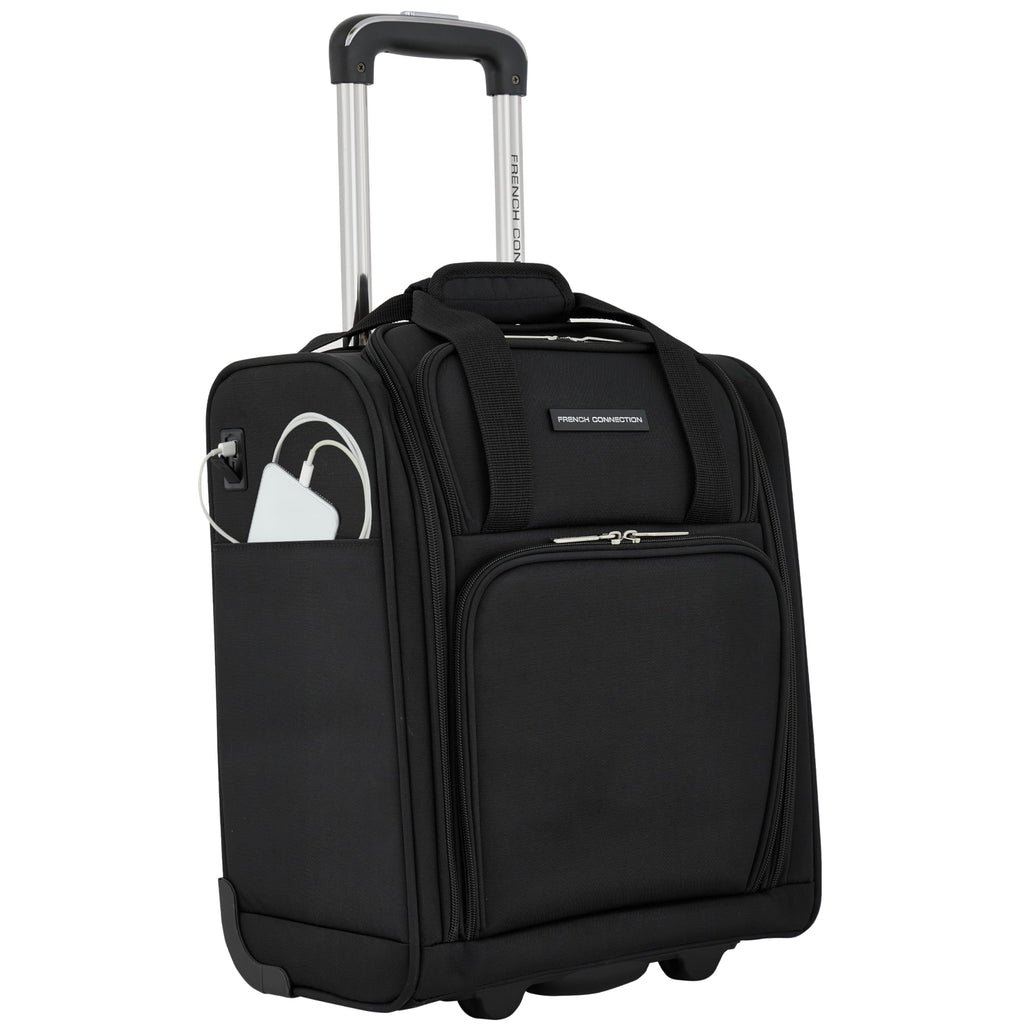 16" Underseat Carry-On Luggage with USB/USB-C Ports, Black N602509