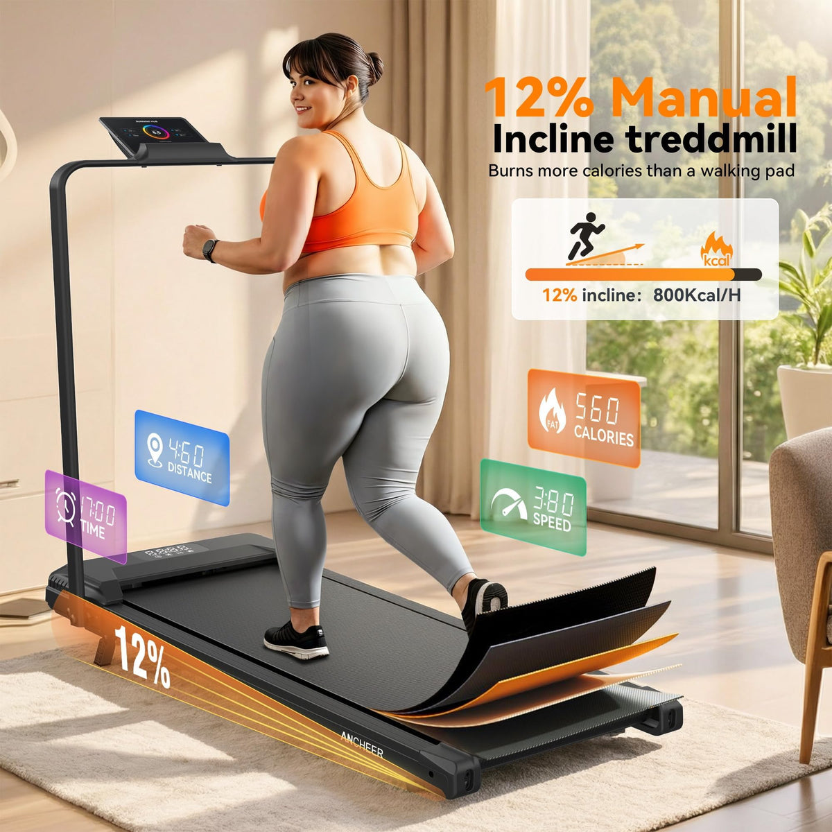 Foldable Treadmill with Incline G432148