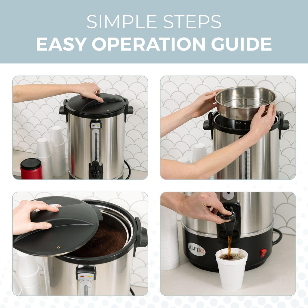 100 Cups Stainless Steel Electric Coffee Urn L9268