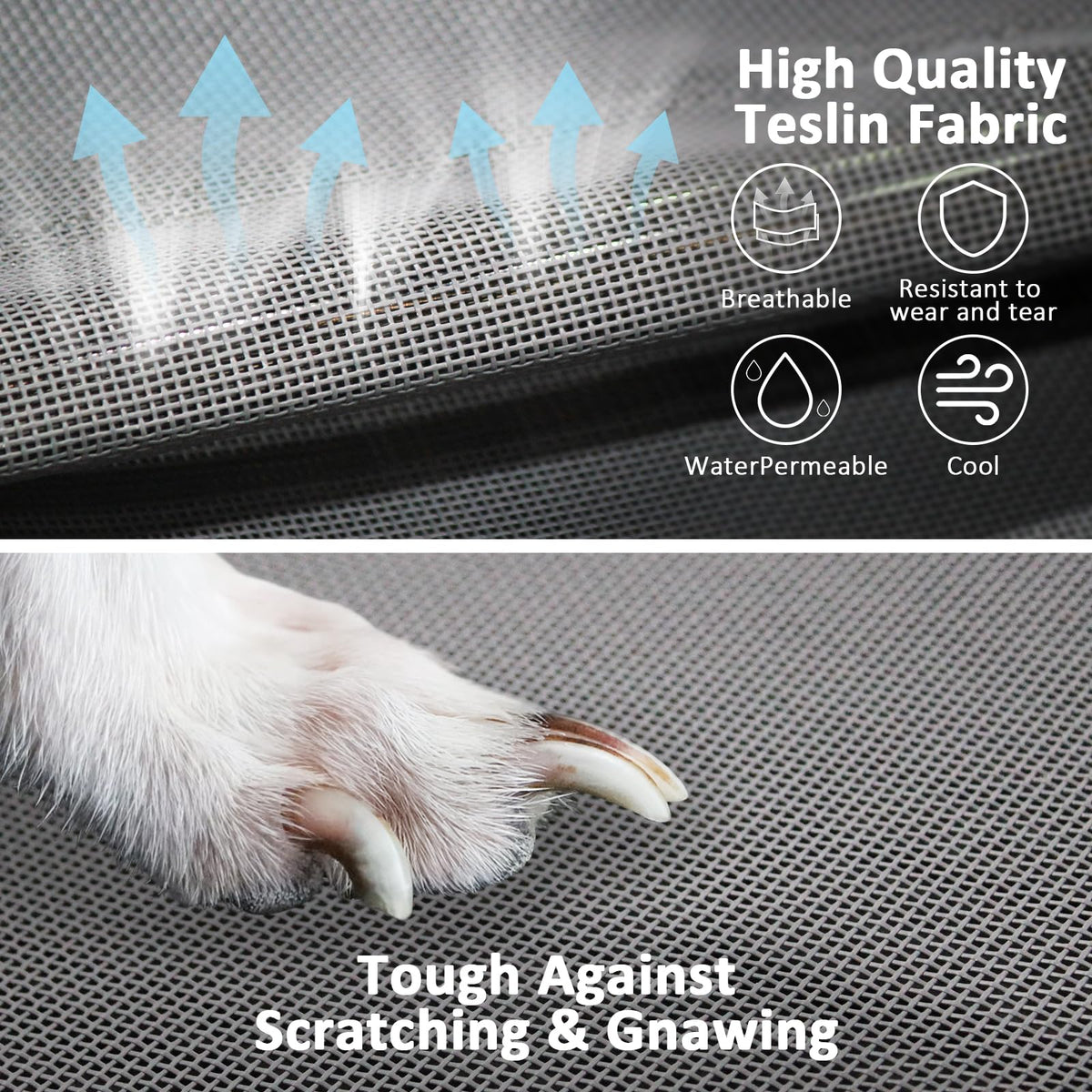 Lightweight Elevated Dog Bed with Cooling Fabric J608308