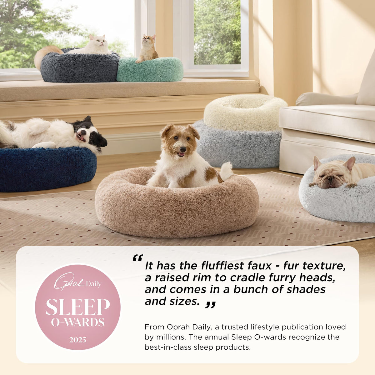 Camel Washable Donut Dog Bed N59929