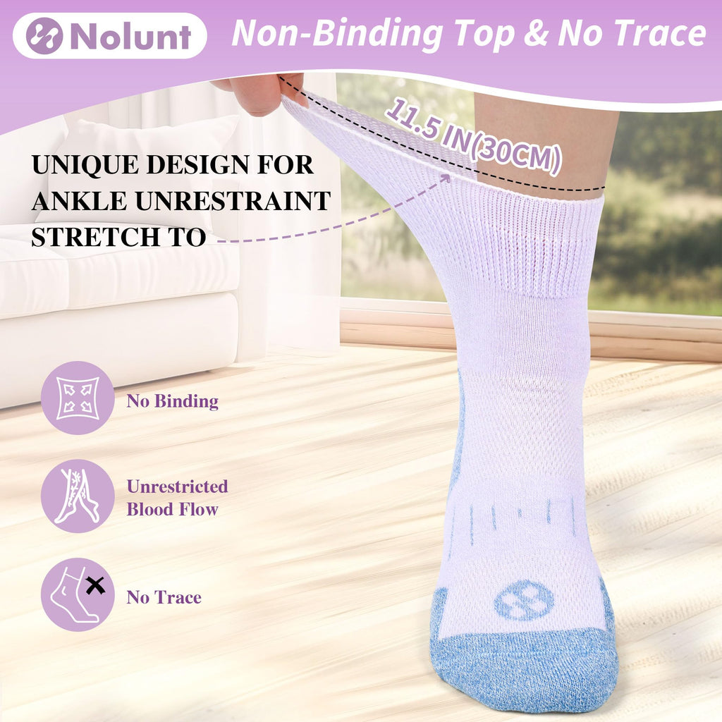 6 Pairs Wide Bamboo Viscose Non Binding Socks I2962
