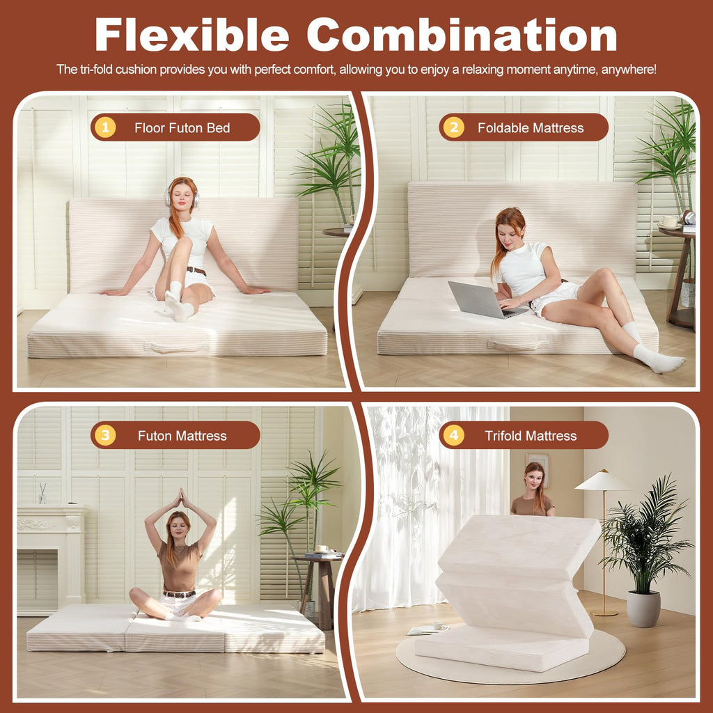 6-Inch Tri-Fold Foldable Mattress Z868384
