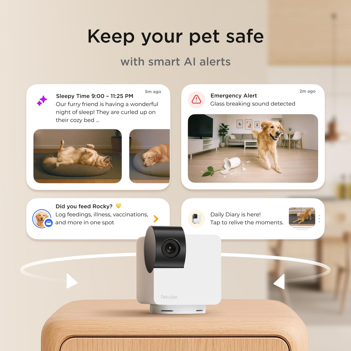 Wi-Fi Pan-Tilt Pet Camera W50093