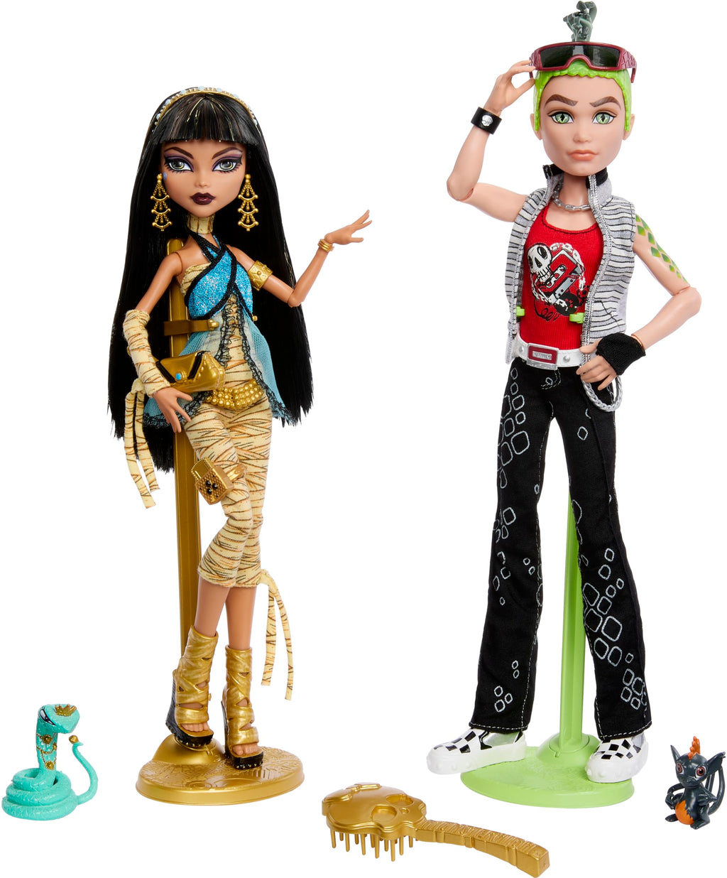 Dolls 2-Pack with Doll Stands, Diaries & Pets J8947