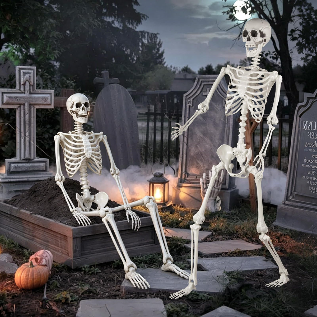 5.4 ft Posable Life Size Skeleton with Movable Joints J392
