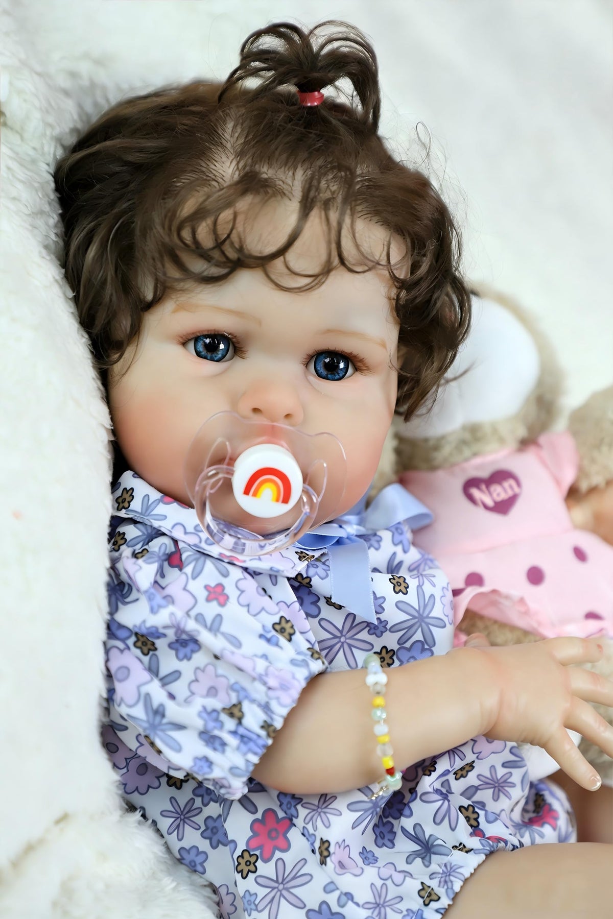 20 Inch Silicone Reborn Baby Doll with Curly Hair E633623