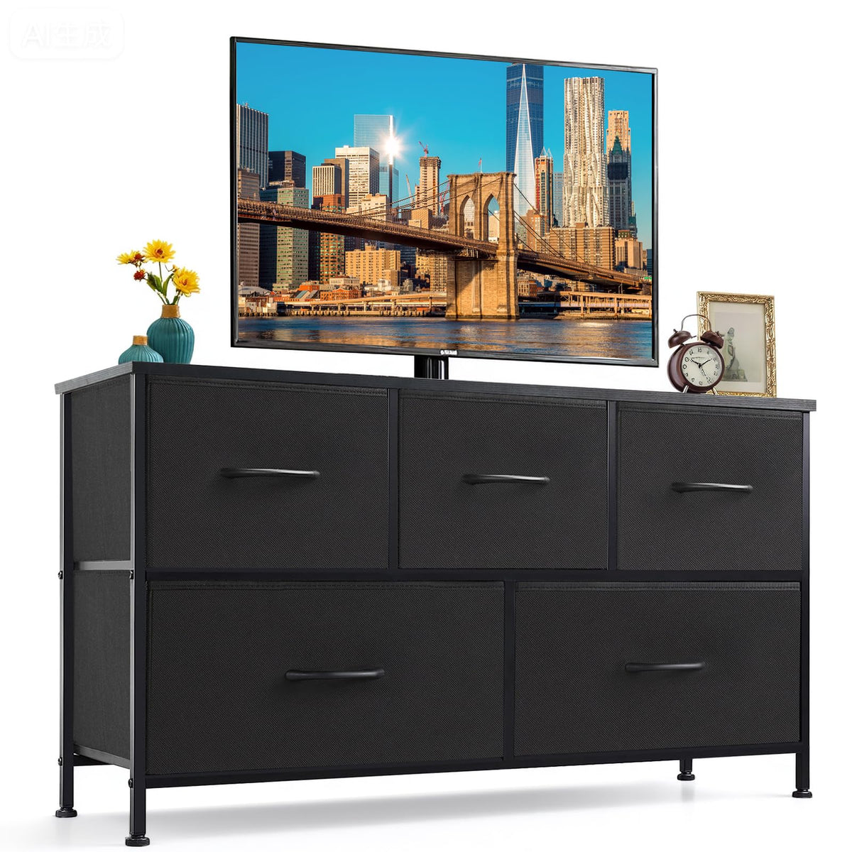 5 Drawer Fabric Dresser X7838
