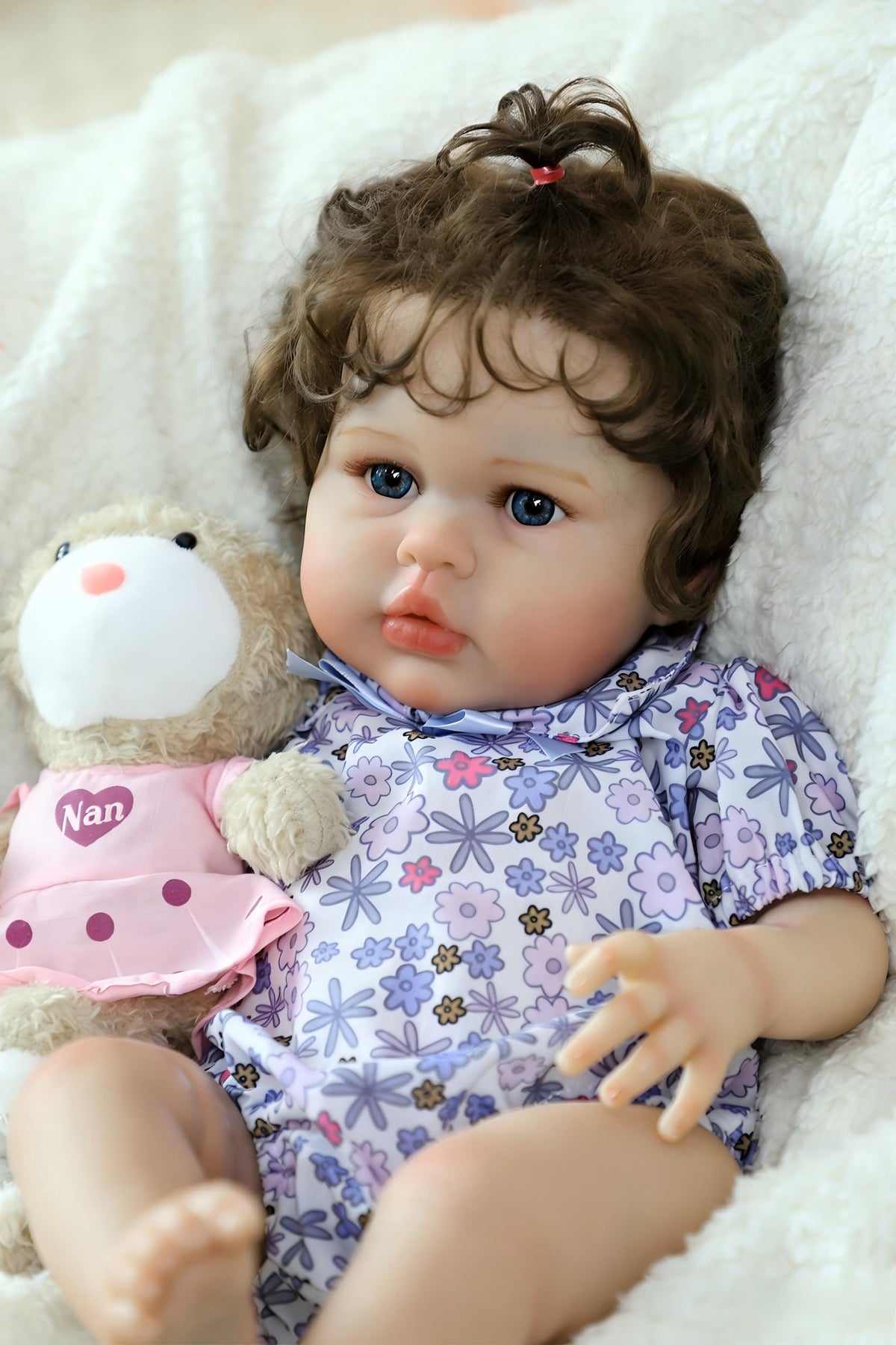 20 Inch Silicone Reborn Baby Doll with Curly Hair E633623