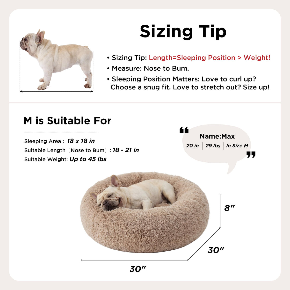 Camel Washable Donut Dog Bed N59929