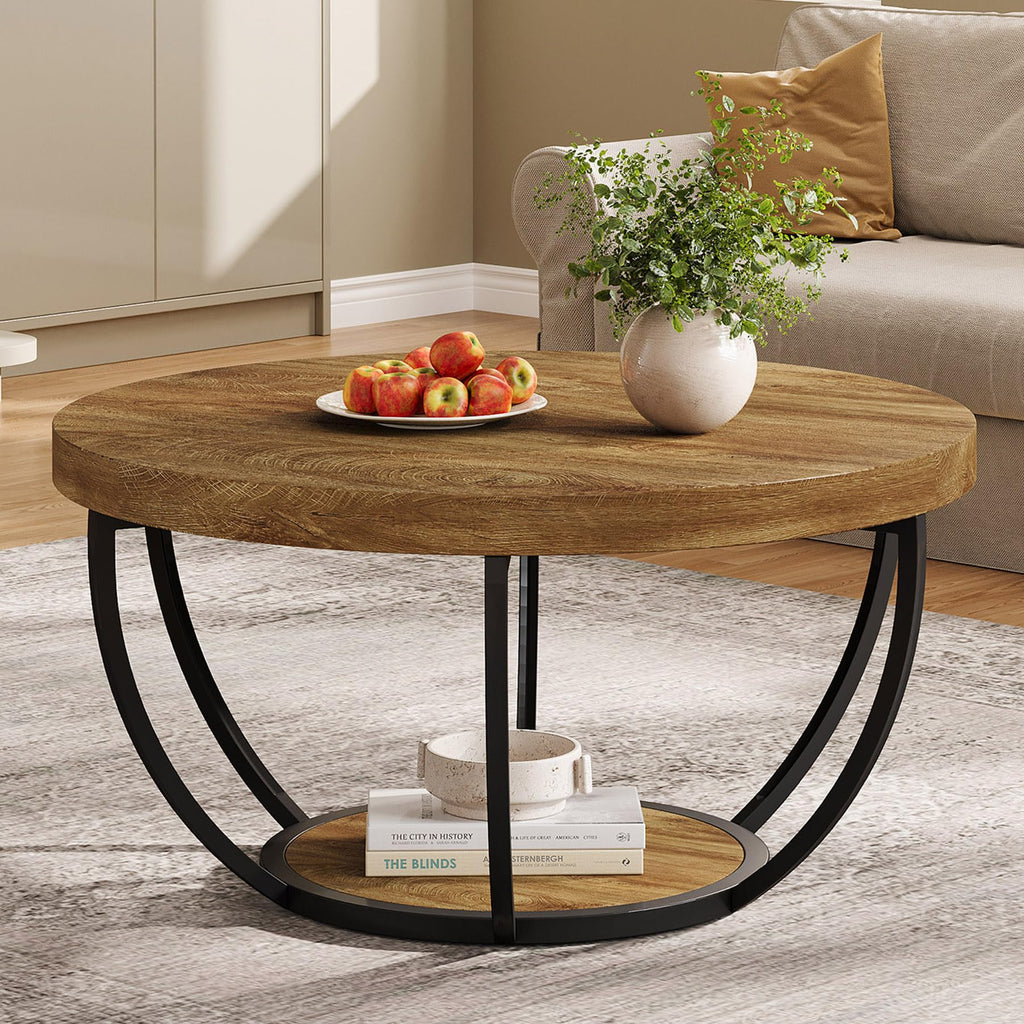 Round Coffee Table with Storage W58464