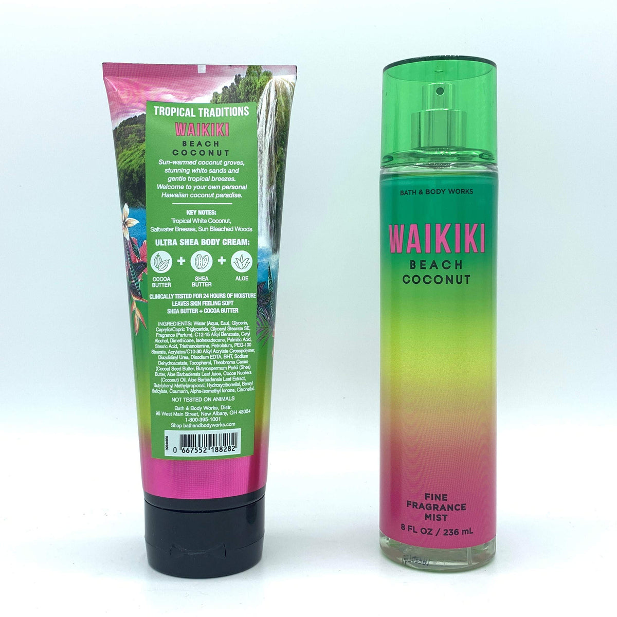 Coconut Body Cream and Fragrance Mist 2-Piece Bundle P736