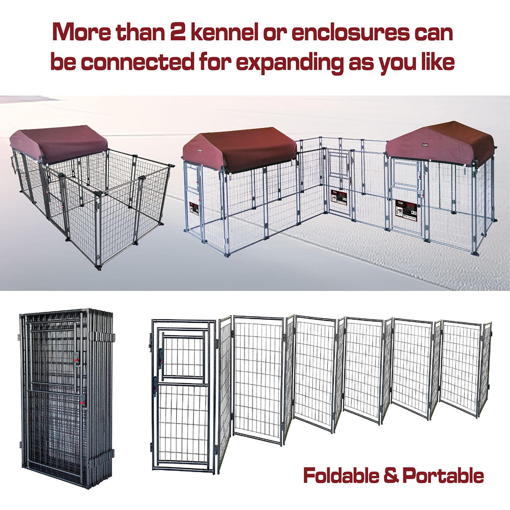 8' x 4' x 5' Outdoor Dog Kennel with Roof Cover S714235