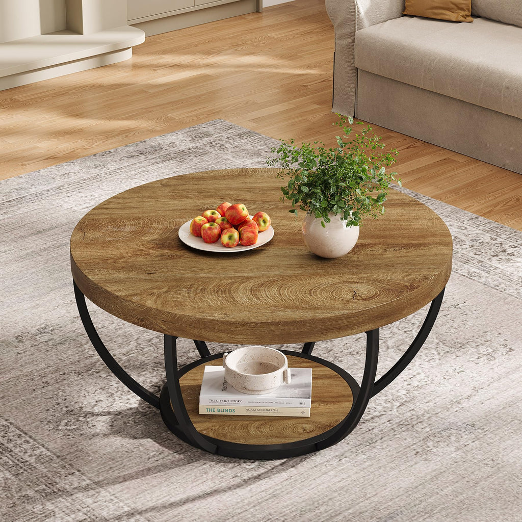 Round Coffee Table with Storage W58464