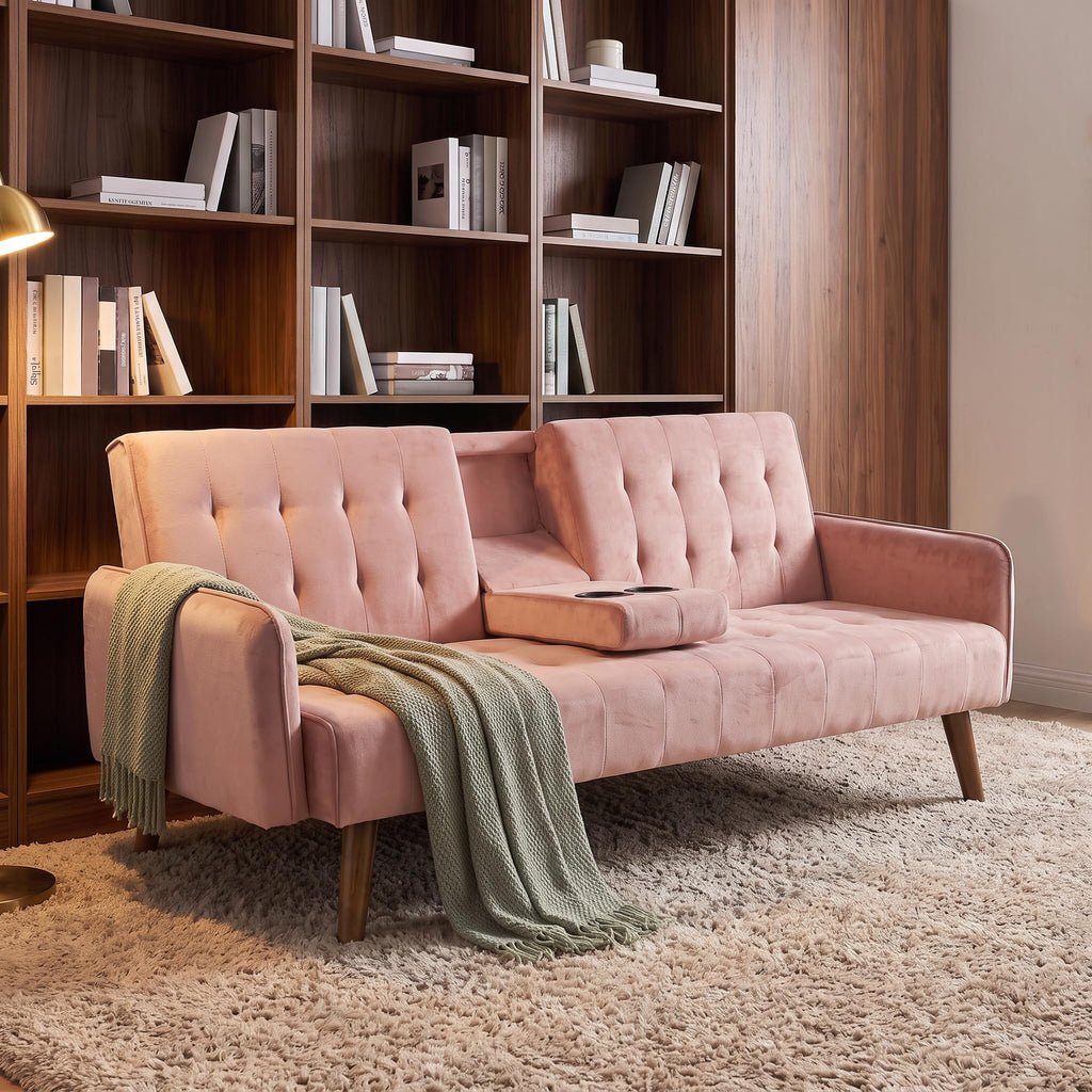 Pink Convertible Sleeper Sofa S61506