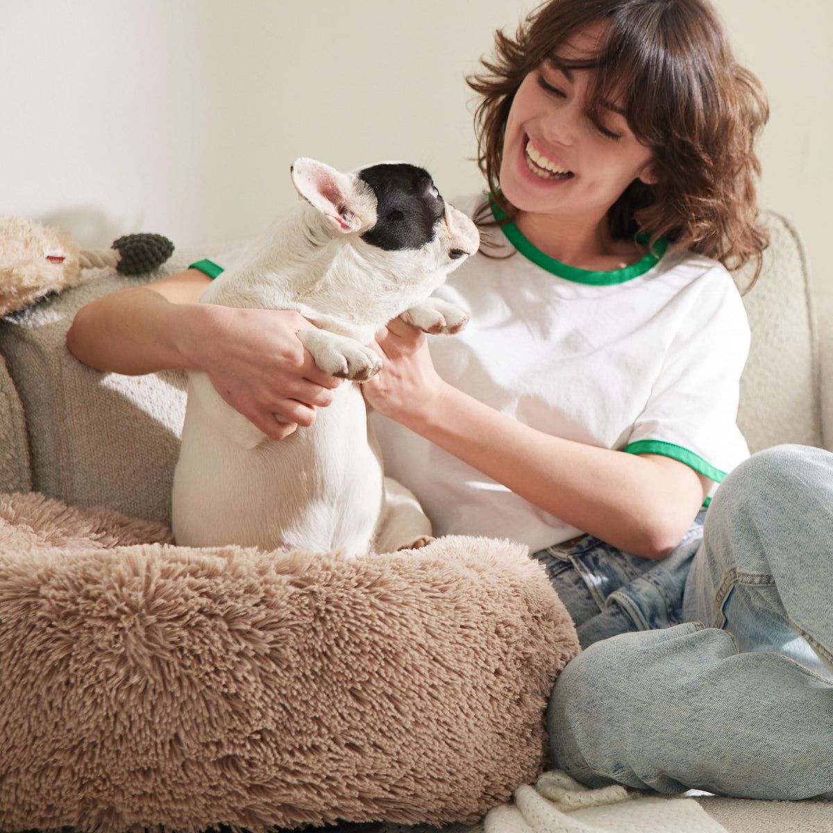 Camel Washable Donut Dog Bed N59929