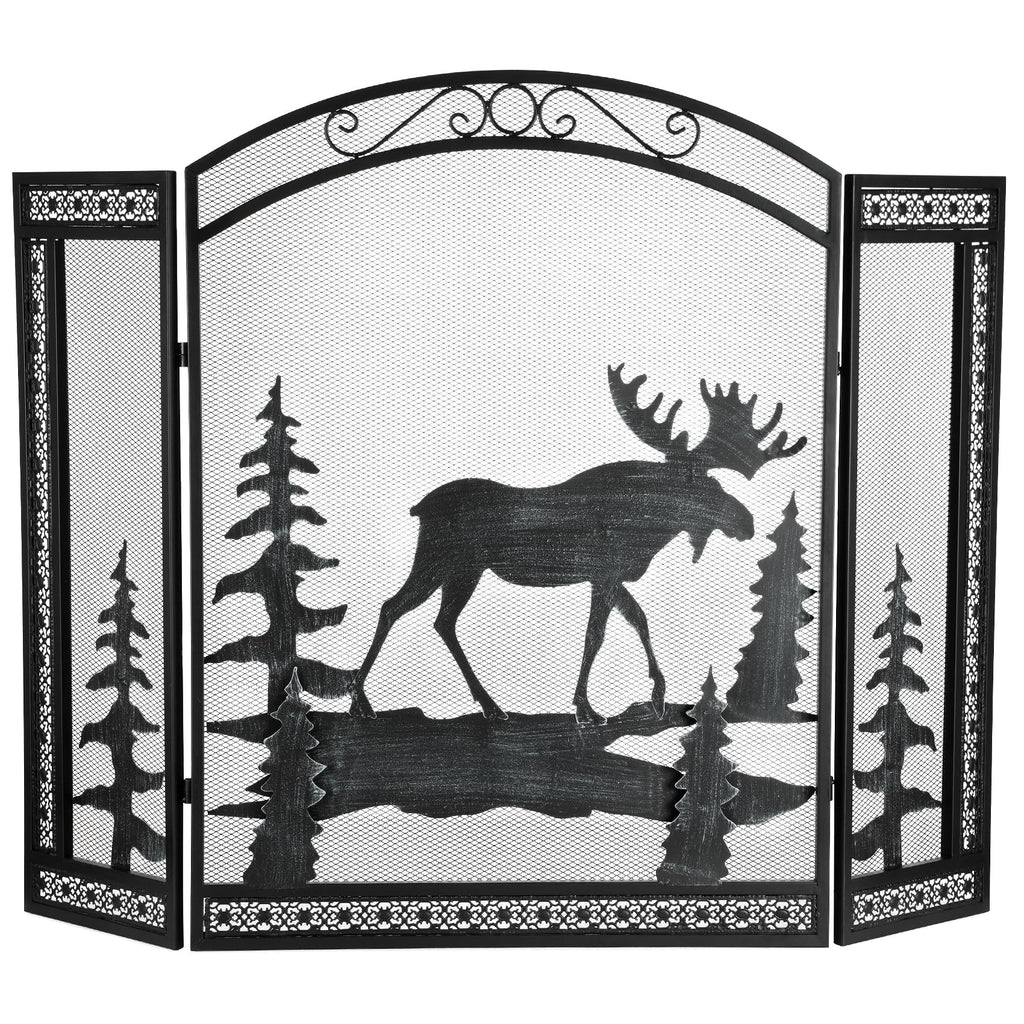 3 Panel Fireplace Screen with Guard Grate C5273